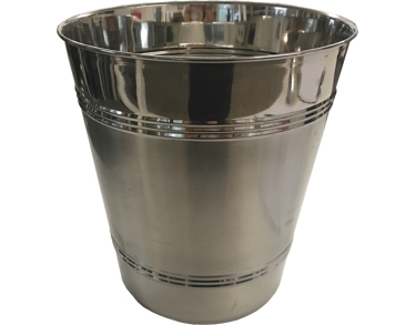 Metal Bin with Ribbed Section - Stony Point Hall